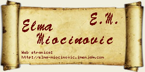 Elma Miočinović vizit kartica